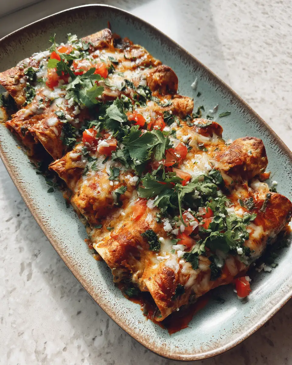 Final dish - Irresistible Poblano Chicken Enchiladas That Will Spice Up Your Dinner Tonight