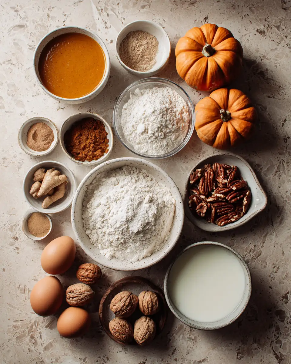 Ingredients for Irresistibly Moist Pumpkin Pie Cake That Will Steal Your Fall Heart