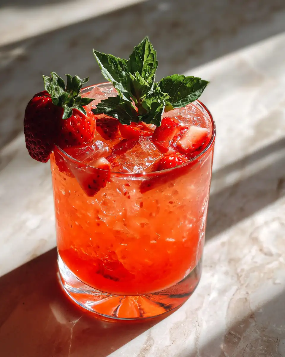 Final dish - Sip Into Summer with the Ultimate Refreshing Strawberry Basil Smash Cocktail Recipe