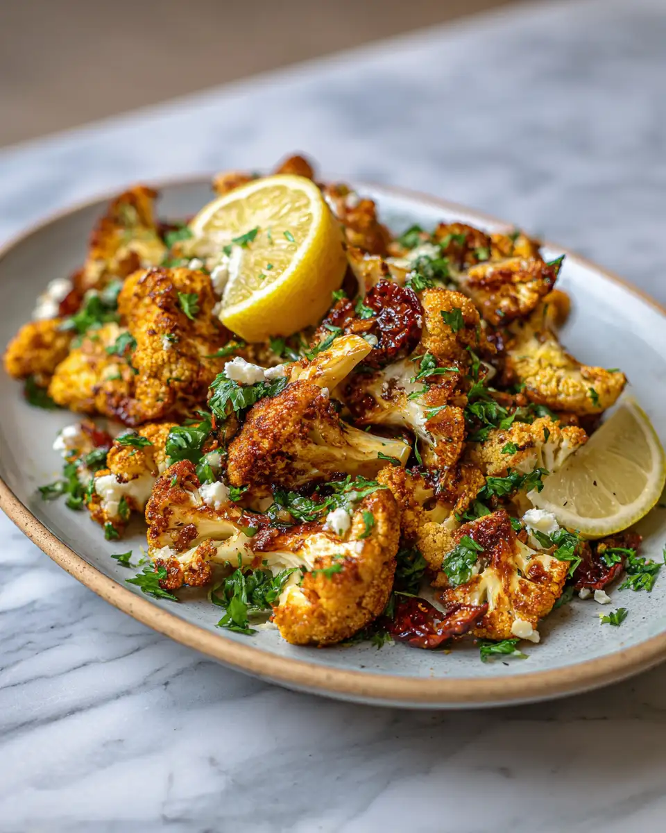 HomePgae 8 Sweet and Tangy Roasted Cauliflower with Honey and Lemon Dressing Recipe