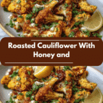 Sweet and Tangy Roasted Cauliflower with Honey and Lemon Dressing Recipe
