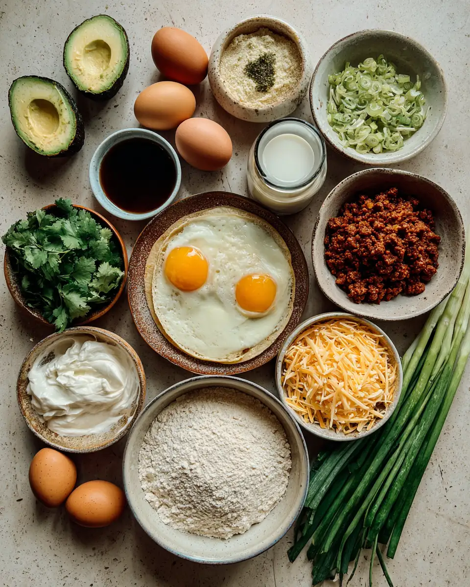 Ingredients for Savory Pancake Tacos Recipe That Will Transform Your Breakfast Game