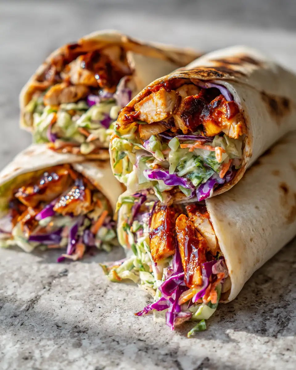 Final dish - Smoky BBQ Chicken and Crunchy Coleslaw Wraps That Will Spice Up Your Lunch