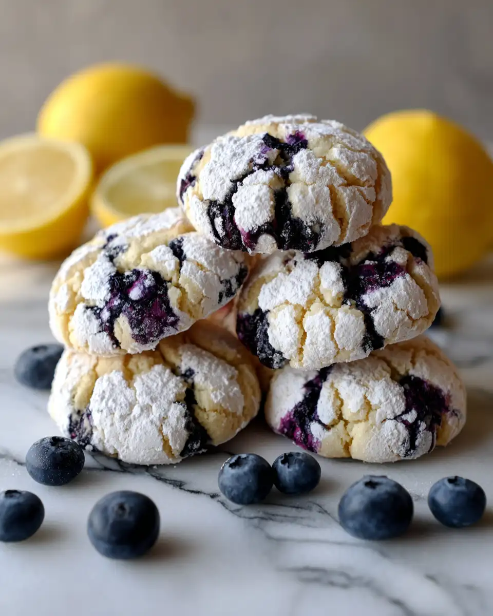 Irresistibly Soft Blueberry Lemon Crinkle Cookies You Need to Try - Featured Image