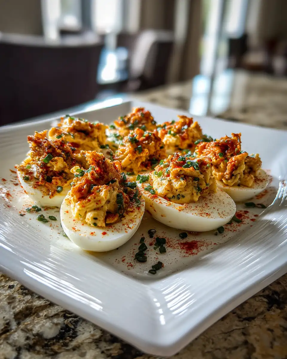 Final dish - Fiery Flavors Unleashed with Spicy Bayou Deviled Eggs