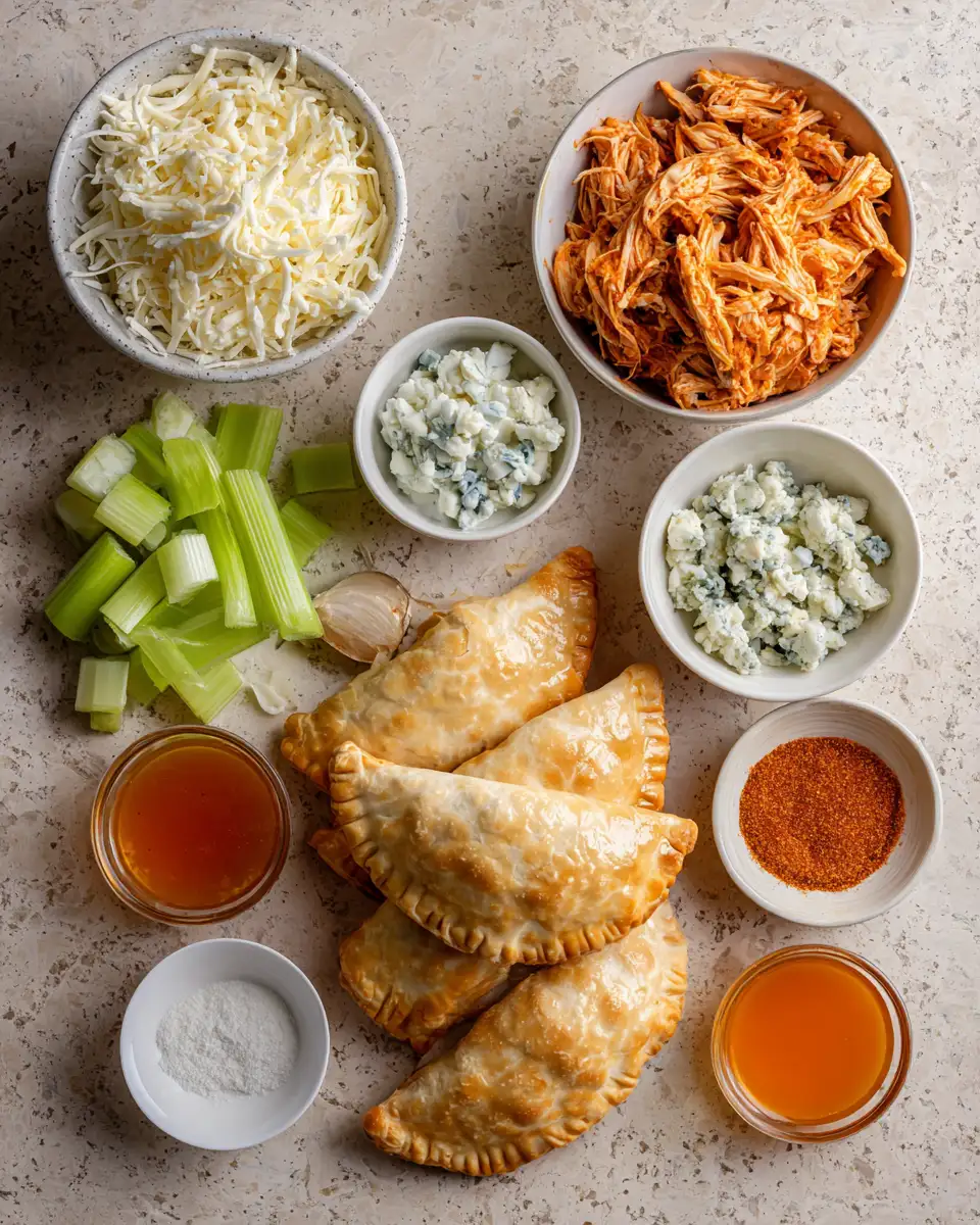Ingredients for Irresistible Spicy Buffalo Chicken Pockets That Pack a Flavor Punch