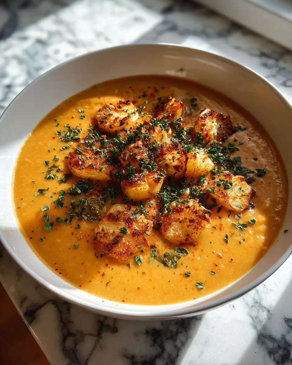 Final dish - Creamy and Fiery Spicy Cajun Potato Soup Recipe to Warm Your Soul