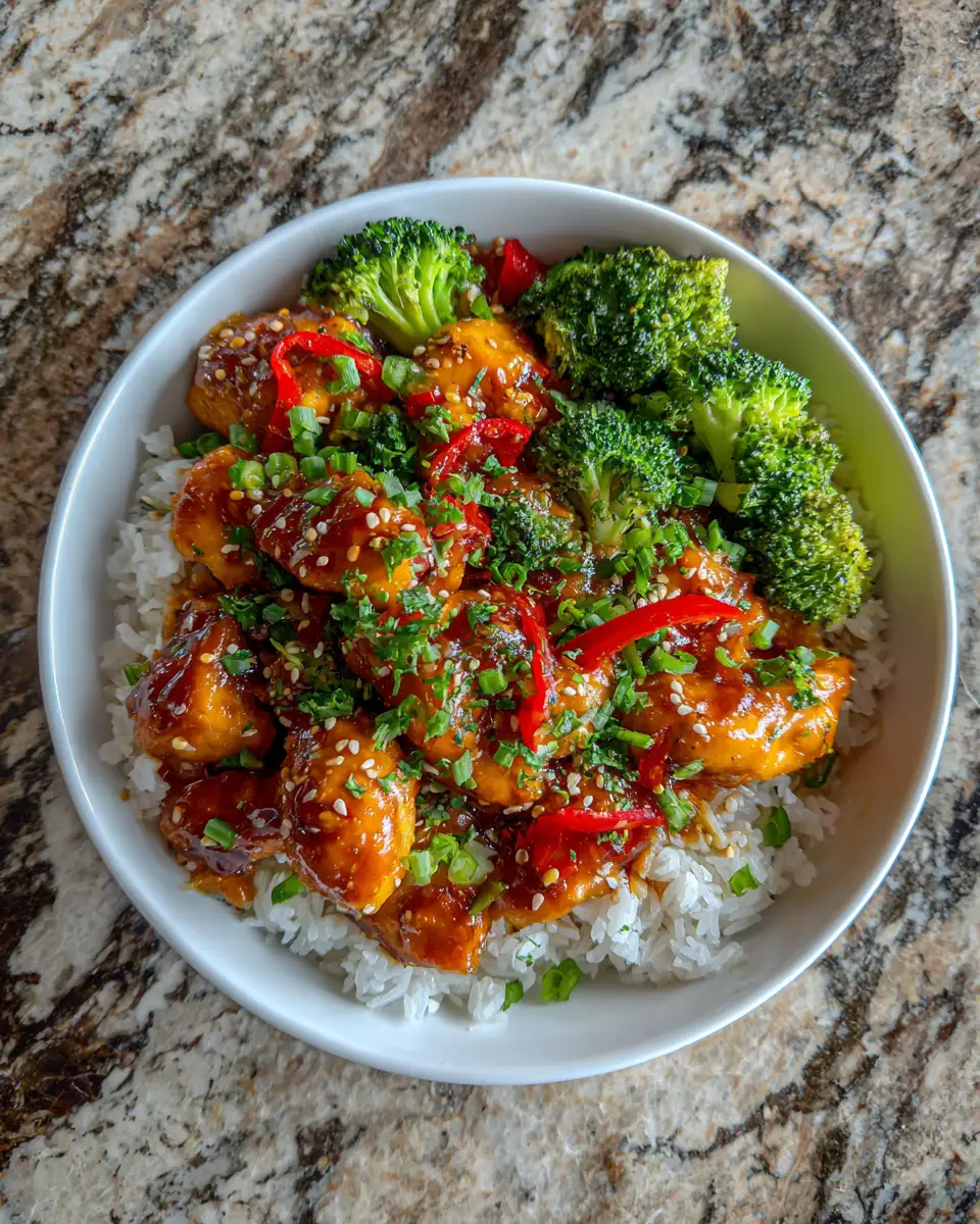 Final dish - Irresistible Sweet Chili Chicken Bowl Recipe You Need to Try