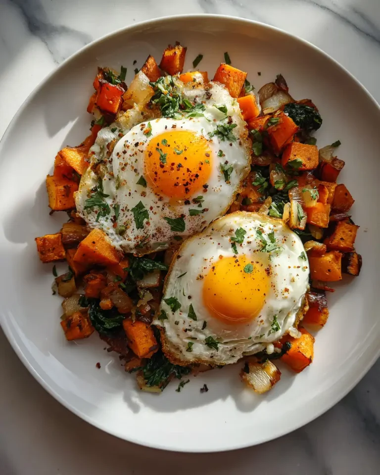 Hearty Sweet Potato Breakfast Hash with Eggs to Start Your Day Right - Featured Image