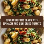 Hearty Tuscan Butter Beans with Spinach and Sun-Dried Tomato Delight