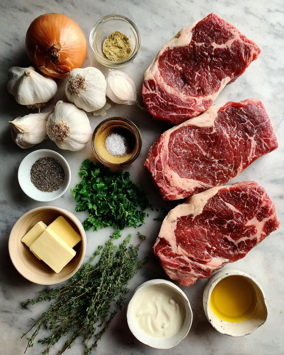 Ingredients for Savor the Bold Flavors of Whiskey Cream Gaelic Steaks