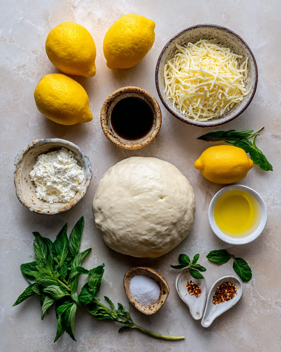 Zesty Summer Lemon Pizza That Will Brighten Your Taste Buds 4 Ingredients for Zesty Summer Lemon Pizza That Will Brighten Your Taste Buds