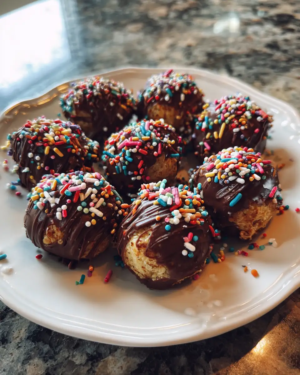Final dish - Deliciously Fun Birthday Cake Batter Protein Balls You Have to Try