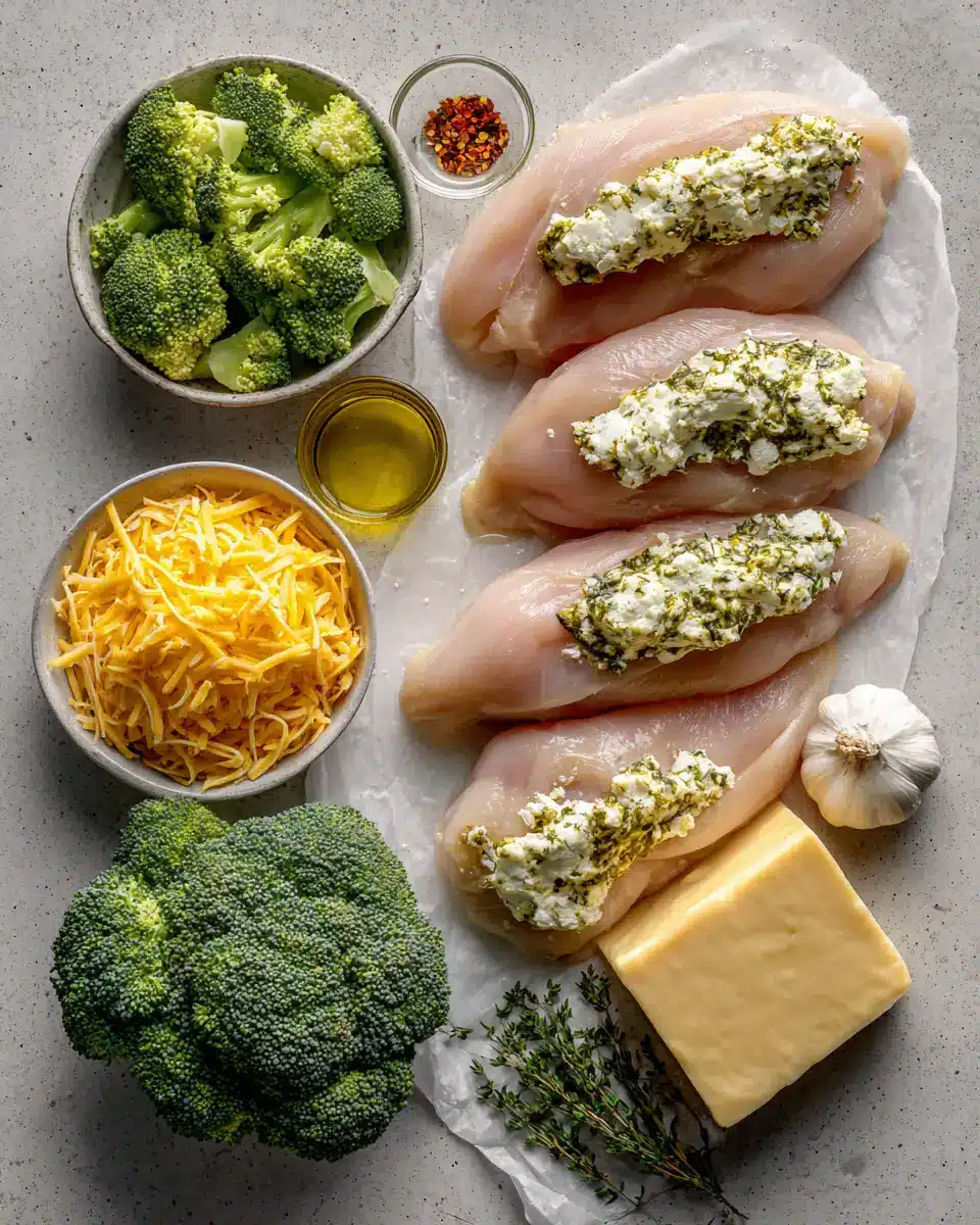 Ingredients for Irresistible Broccoli Cheese Stuffed Chicken Breast Recipe You Need to Try