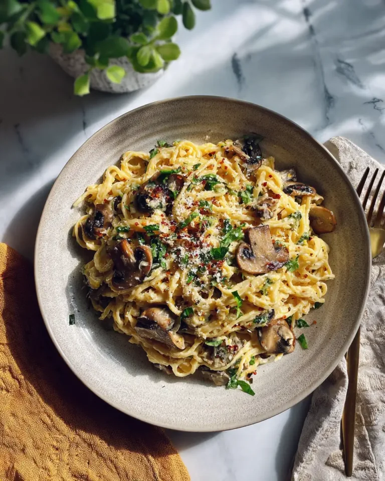 Irresistible Caramelized Leek and Mushroom Gruyere Pasta Recipe - Featured Image
