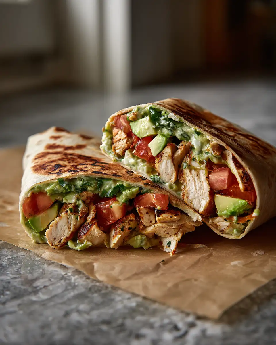 Final dish - Irresistible Chicken Avocado Ranch Burritos You Need to Try Today