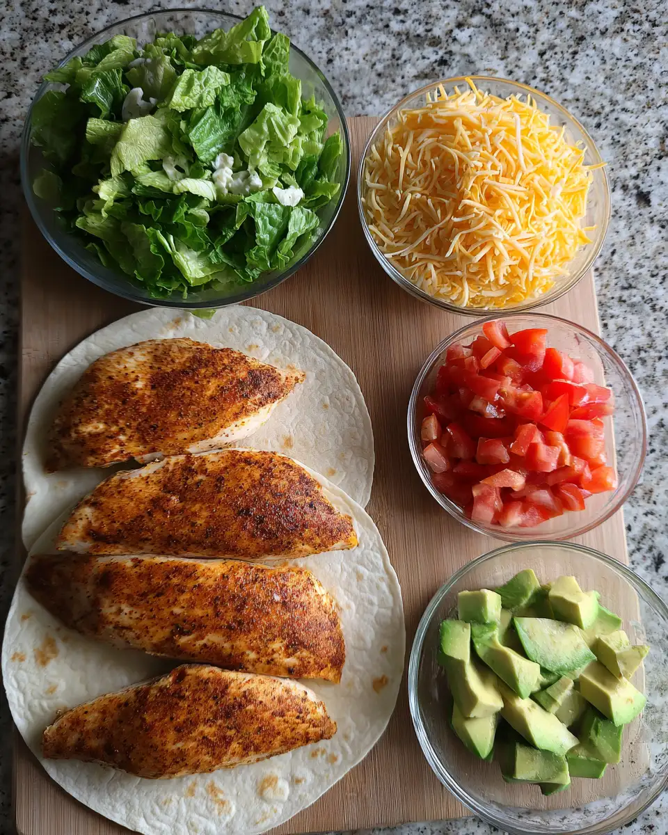 Ingredients for Irresistible Chicken Avocado Ranch Burritos You Need to Try Today
