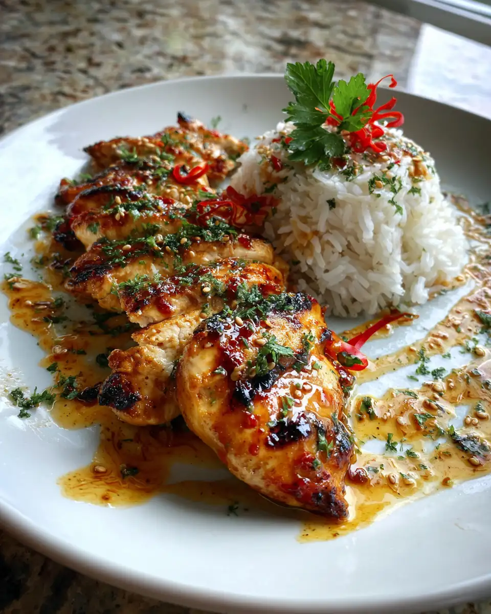 Final dish - Spice Up Dinner with Chili Coconut-Lime Grilled Chicken