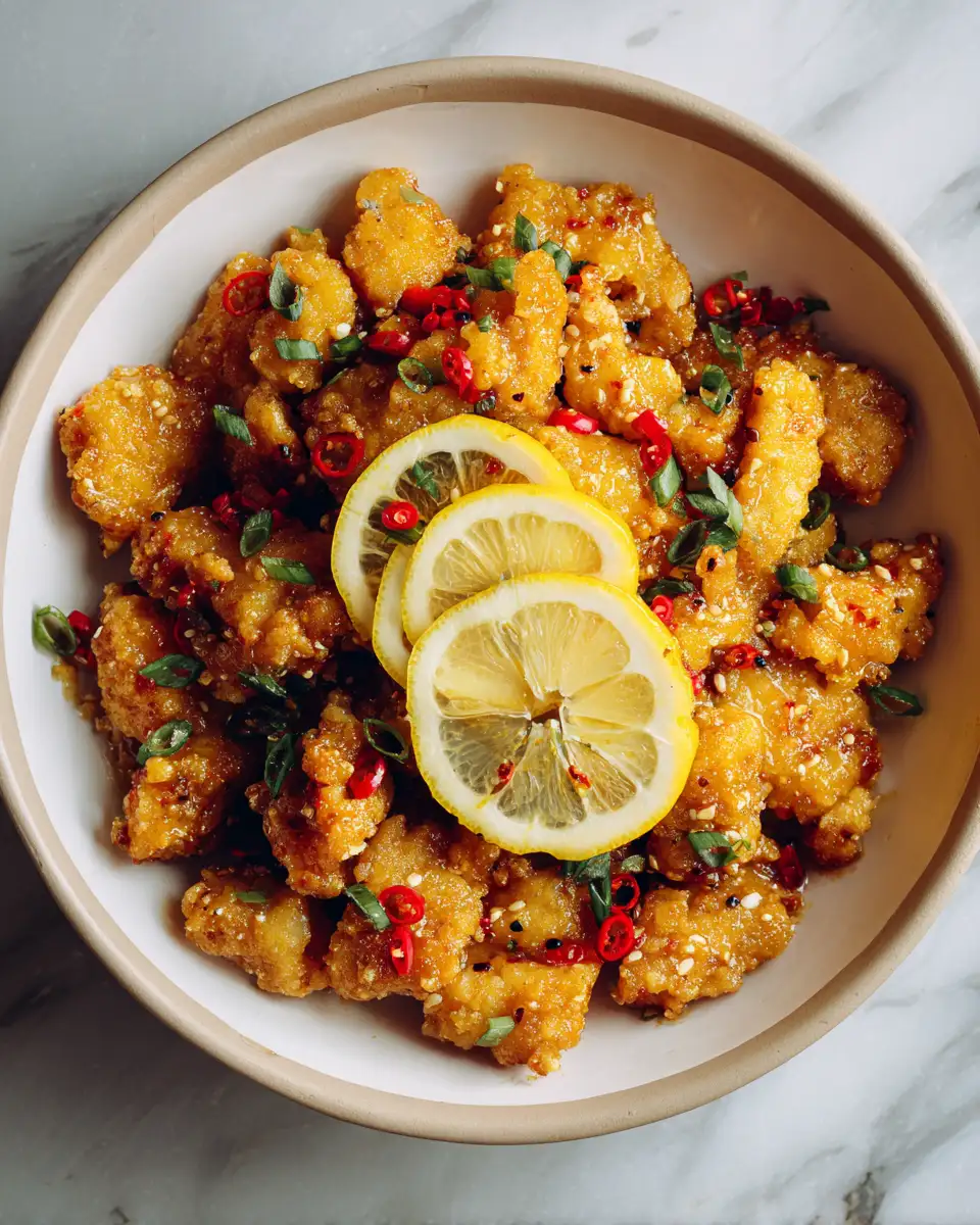 Crispy Chinese Lemon Chicken Recipe Bursting with Zesty Flavor - Featured Image