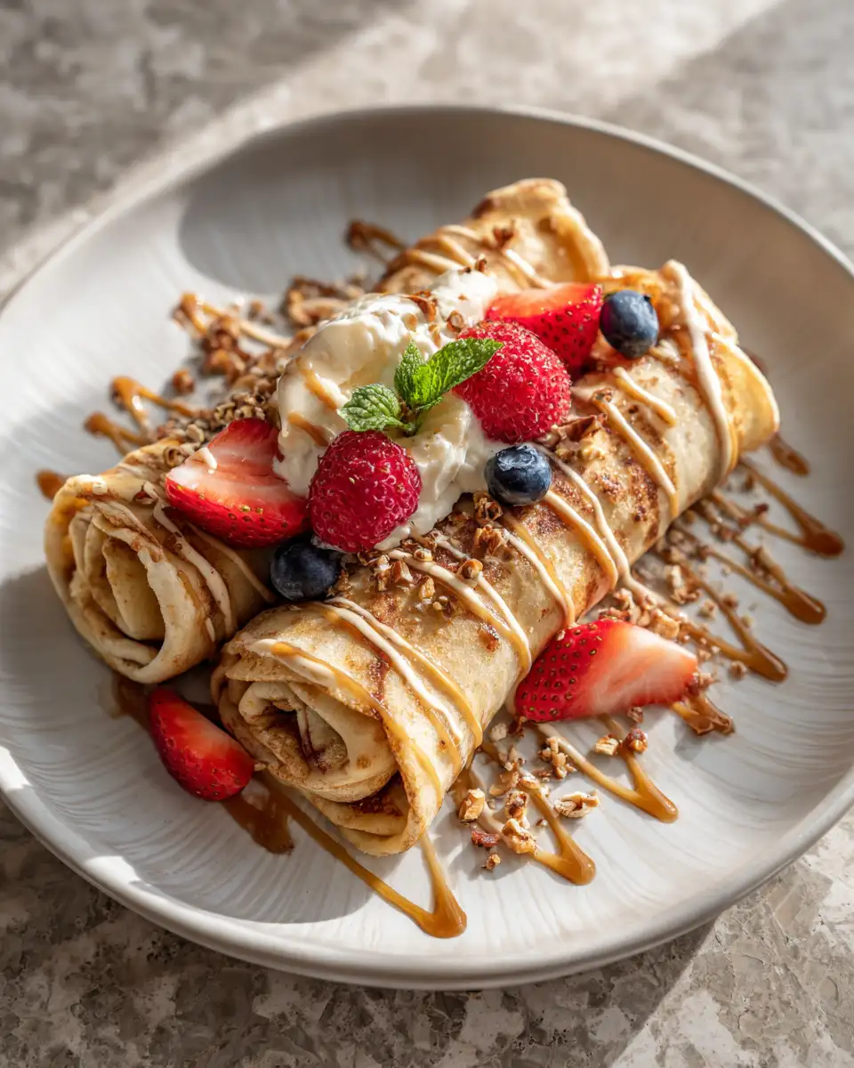 Indulge Guilt-Free with Cinnamon Roll Protein Crepes 6 Final dish - Indulge Guilt-Free with Cinnamon Roll Protein Crepes
