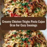 Creamy Cajun Chicken Thighs Pasta with Orzo for Cozy Evenings