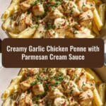 Irresistible Creamy Garlic Chicken Penne with Parmesan Cream Sauce Recipe