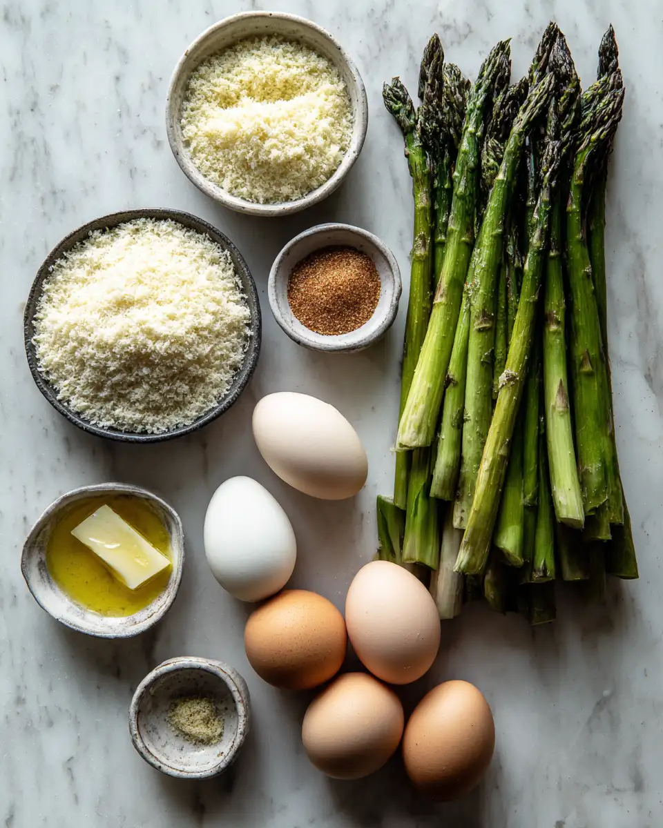 Ingredients for Crunch Into Crispy Parmesan Asparagus Sticks Your New Favorite Snack