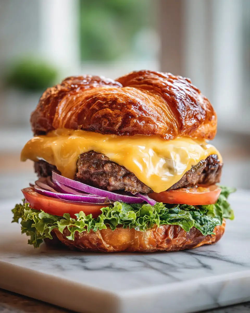 Final dish - Irresistible Croissant Smash Burgers That Will Change Your Burger Game
