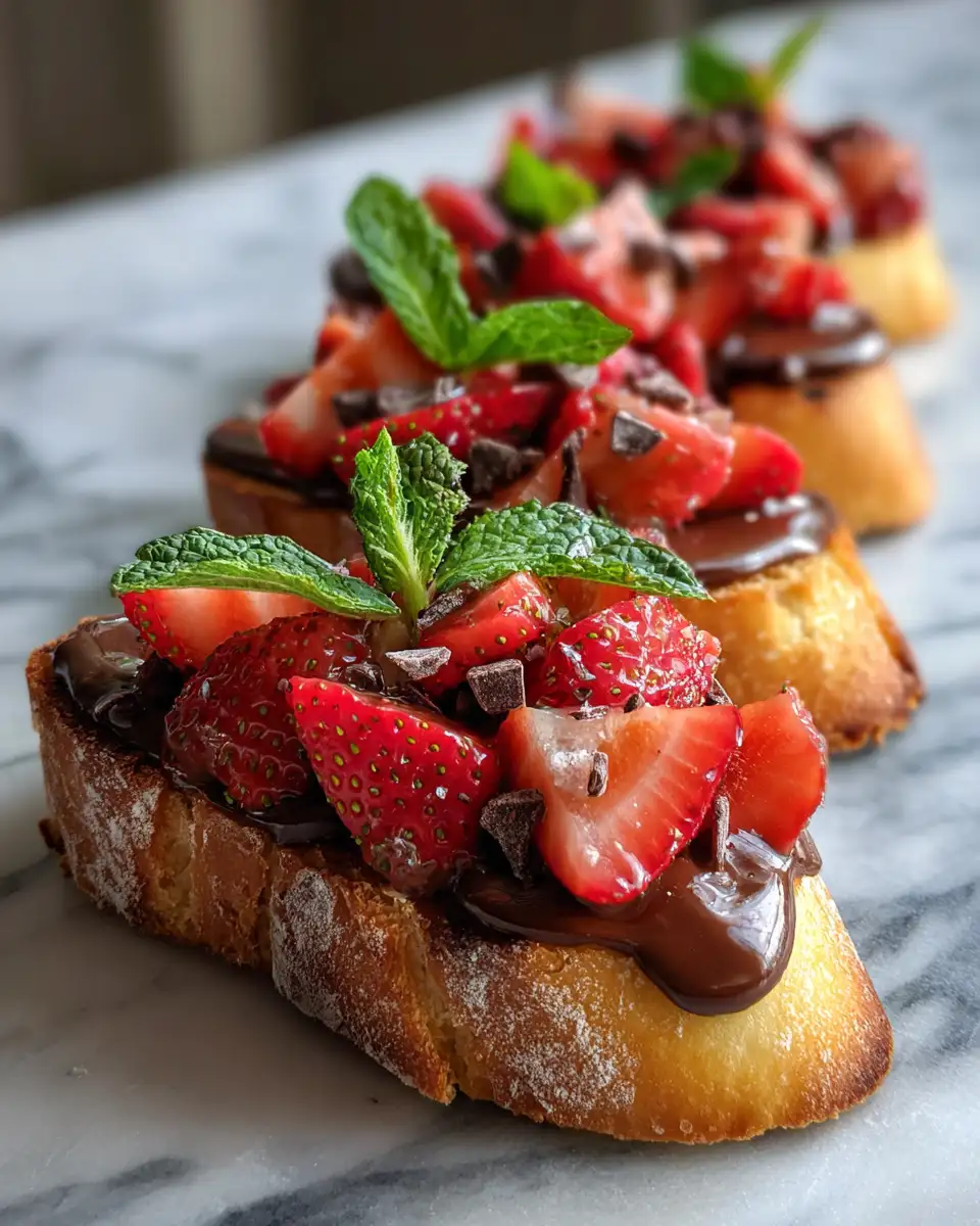 Ingredients for Indulge in Decadent Strawberry Chocolate Bruschetta for a Sweet Treat