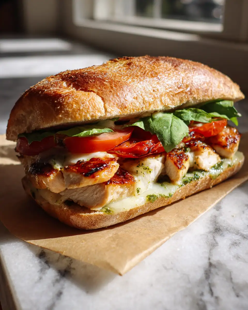 Deliciously Easy Chicken Pesto Sandwich That Will Become Your New Favorite Lunch - Featured Image