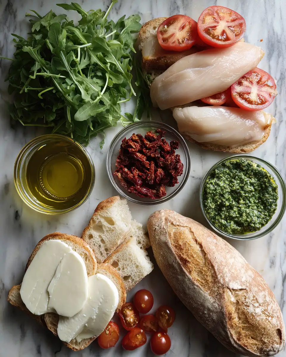 Ingredients for Deliciously Easy Chicken Pesto Sandwich That Will Become Your New Favorite Lunch