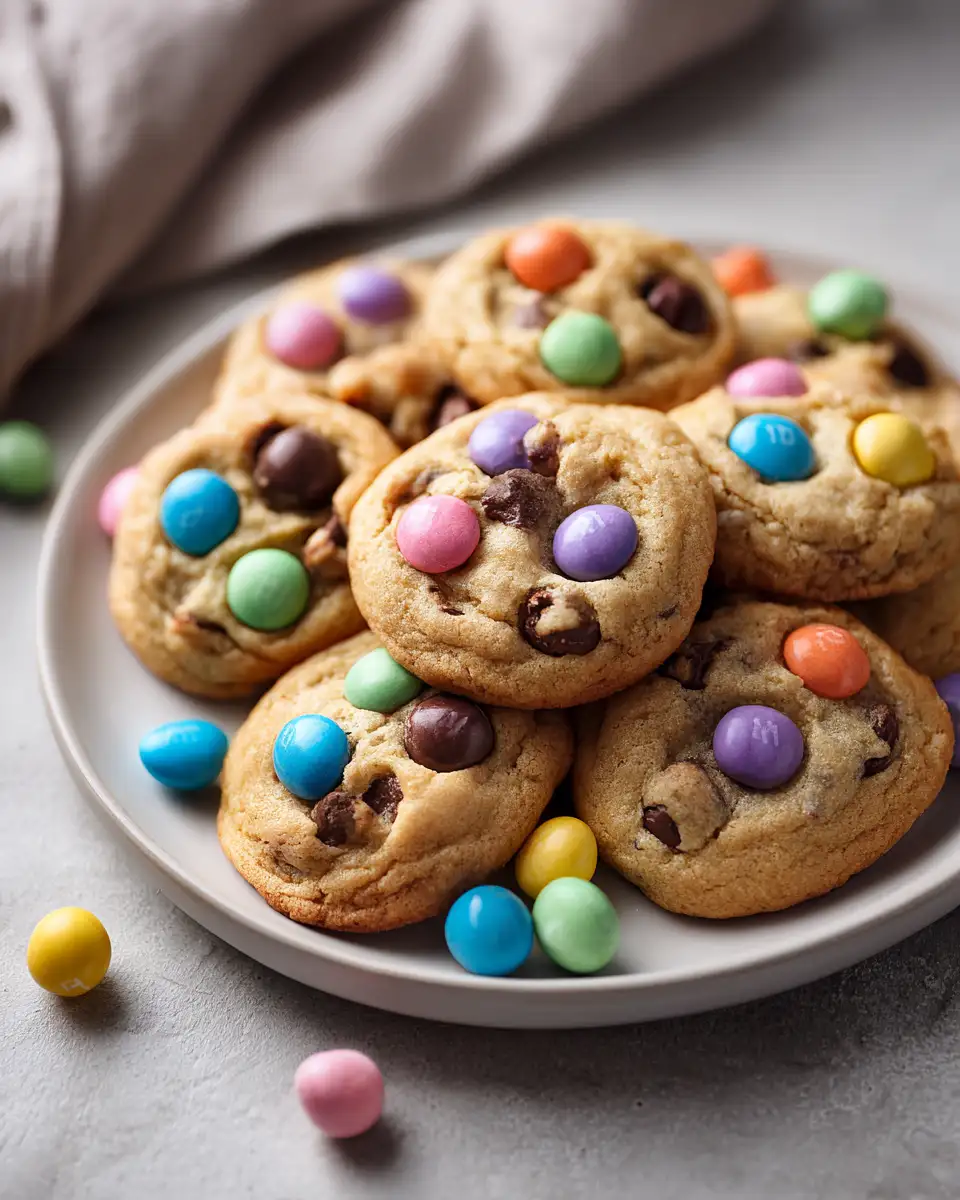 Final dish - Irresistibly Sweet Easter M&M Cookies to Brighten Your Holiday Treats