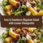 Brighten Your Lunch with Feta and Cranberry Rigatoni Salad Tossed in Zesty Lemon Vinaigrette