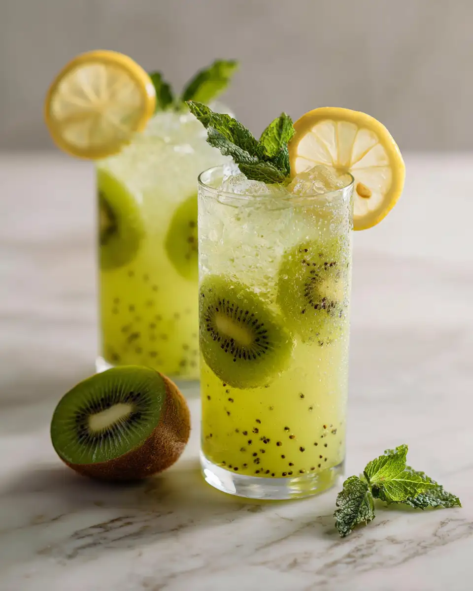 Final dish - Fresh & Sweet Kiwi Lemonade The Ultimate Refreshing Summer Drink