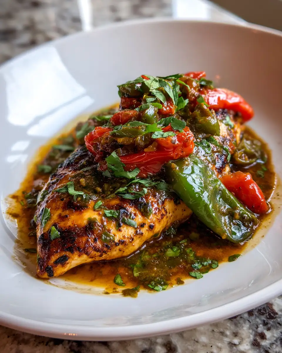 Savor the Flavor of Grilled Salsa Verde Pepper Jack Chicken 6 Final dish - Savor the Flavor of Grilled Salsa Verde Pepper Jack Chicken