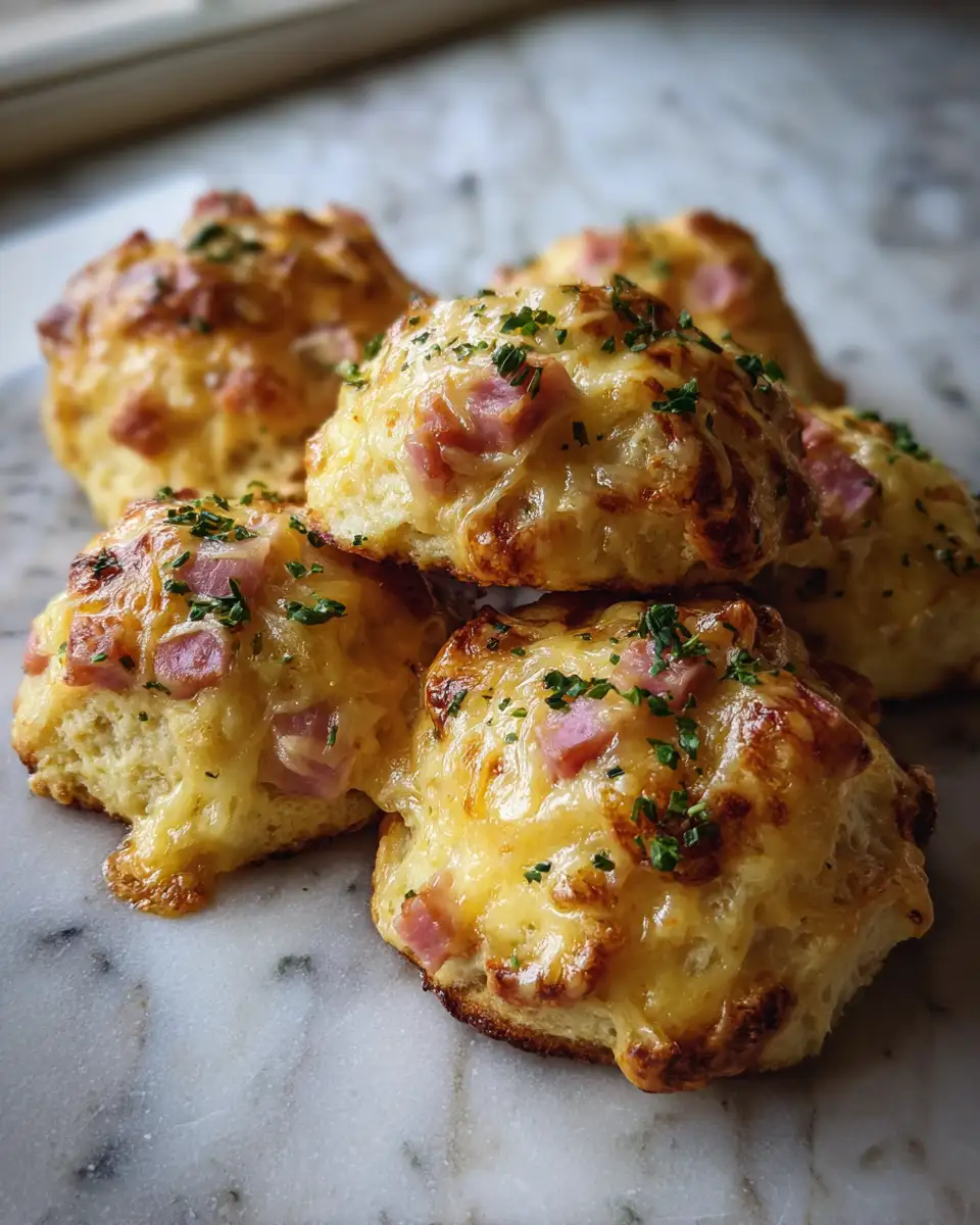 Final dish - Irresistible Ham and Cheese Butter Swim Biscuits You Have to Try