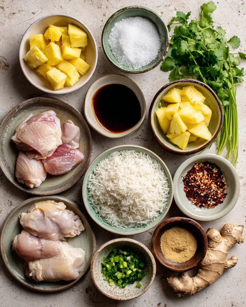 Tropical Delight Hawaiian Chicken with Coconut Rice Recipe 4 Ingredients for Tropical Delight Hawaiian Chicken with Coconut Rice Recipe