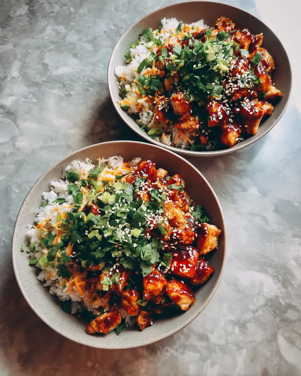 Sweet Heat Delight Honey Sriracha Chicken Rice Bowls 6 Final dish - Sweet Heat Delight Honey Sriracha Chicken Rice Bowls
