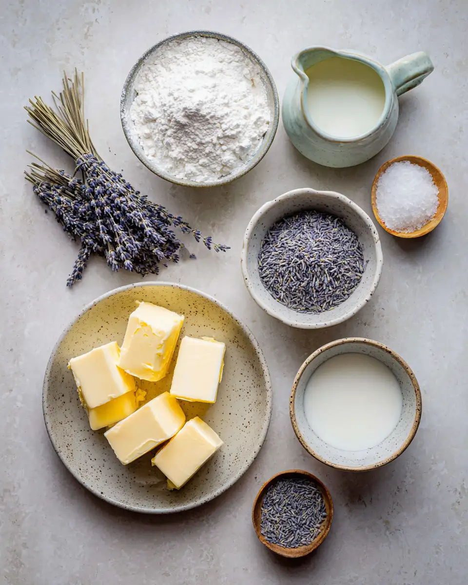 Ingredients for How to Make Dreamy Lavender Buttercream Frosting for Every Sweet Treat