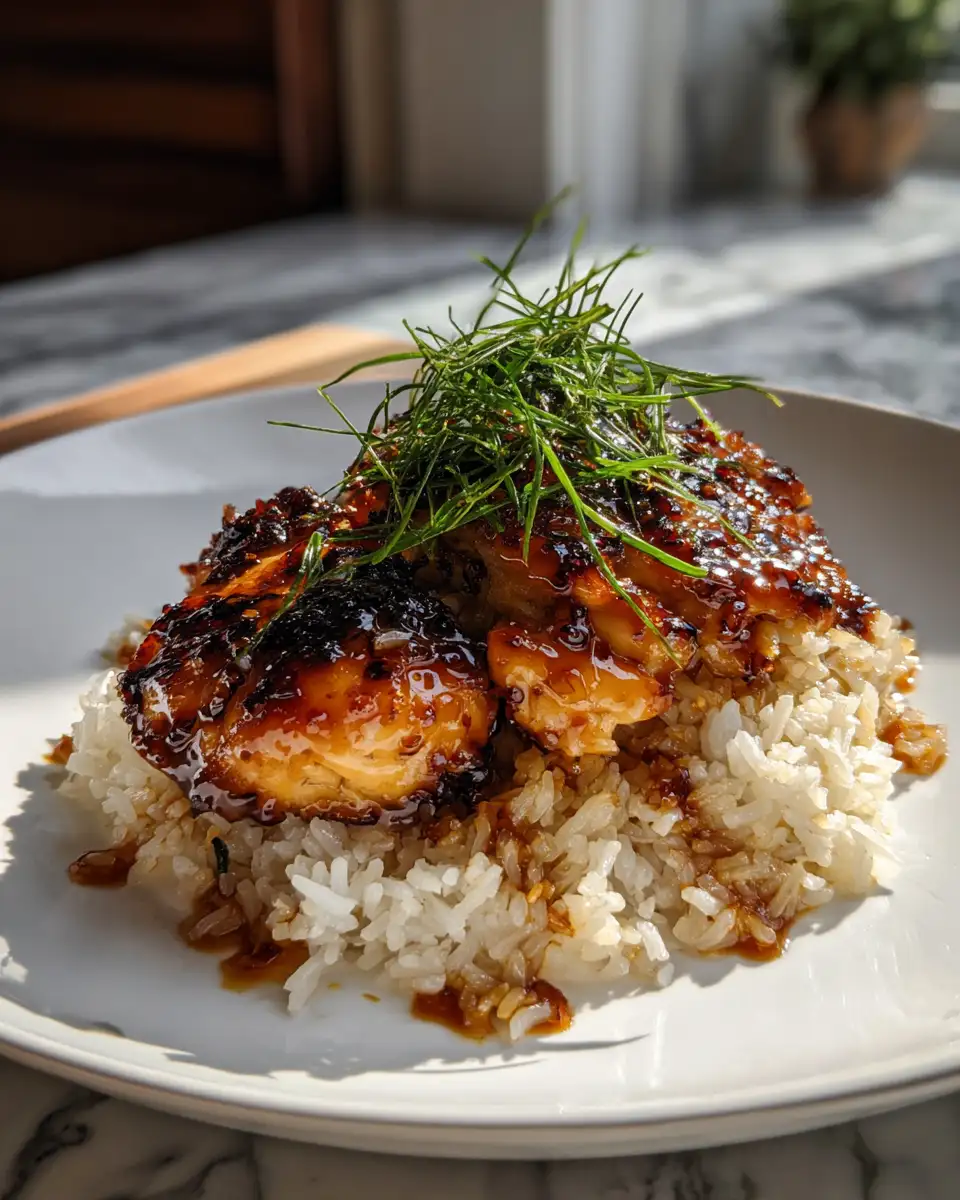Final dish - Sweet and Savory Delight Maple Chicken and Coconut Rice Recipe