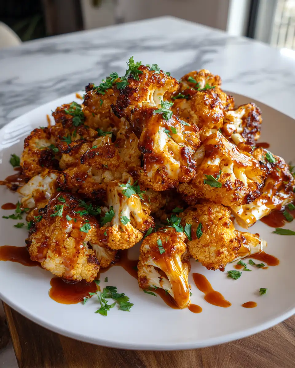 Final dish - Sweet Heat Sensation Maple Sriracha Cauliflower Recipe