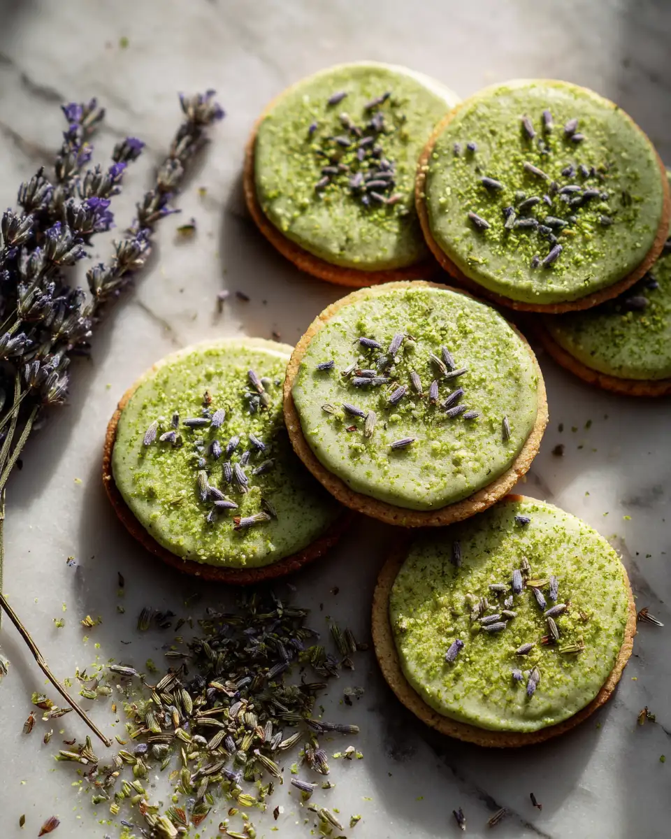 Final dish - Delight Your Senses with Matcha Sugar Cookies and Lavender Frosting