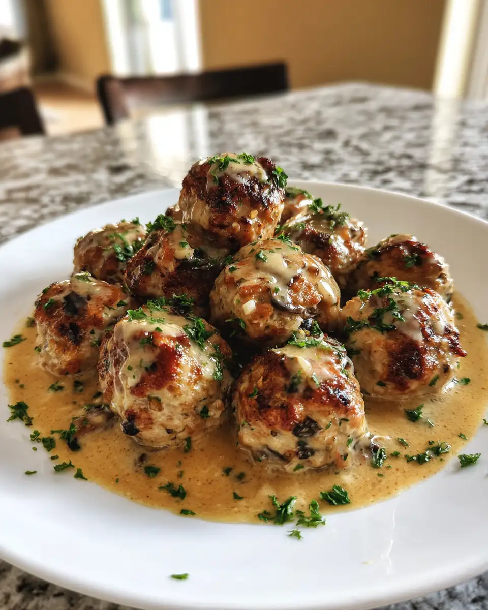 Final dish - Irresistible Mushroom Chicken Meatballs That Will Steal the Show