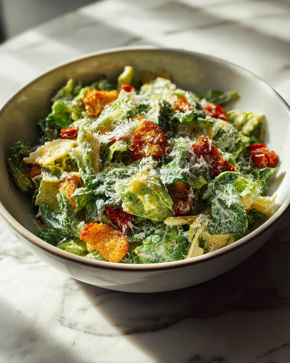 Final dish - Fresh and Flavorful Pasta Caesar Salad Recipe to Try Today