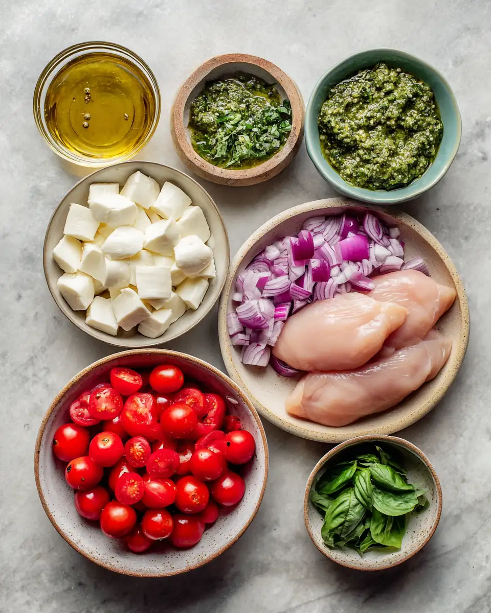 Ingredients for Irresistible Pesto Bruschetta Chicken Recipe You Need to Try