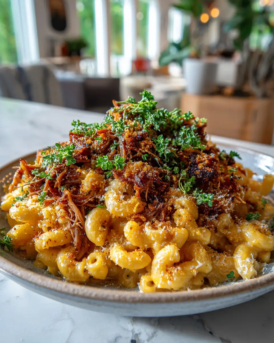 Ultimate Comfort Food Pulled Pork Mac And Cheese Recipe