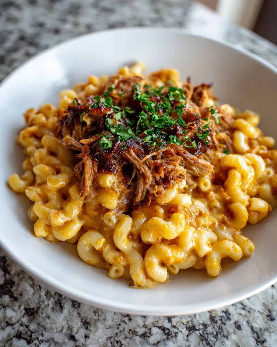 Final dish - Ultimate Comfort Food Pulled Pork Mac And Cheese Recipe
