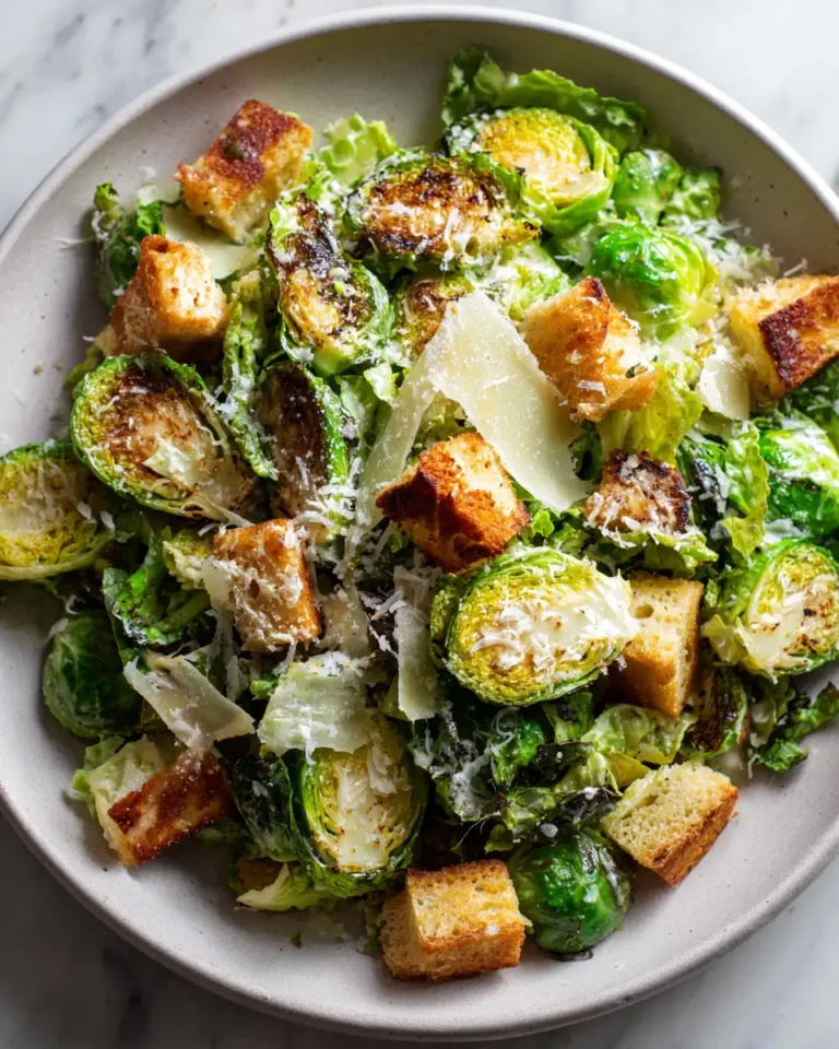 Roasted Brussels Sprouts Caesar Salad That Will Transform Your Dinner Game - Featured Image