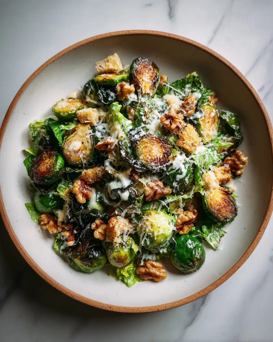 Final dish - Roasted Brussels Sprouts Caesar Salad That Will Transform Your Dinner Game