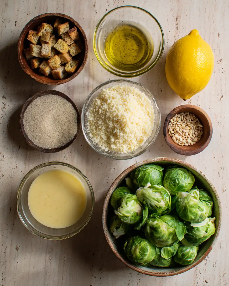Ingredients for Roasted Brussels Sprouts Caesar Salad That Will Transform Your Dinner Game